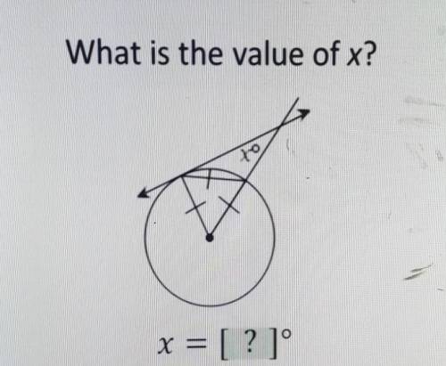 What is the value of x in a circle​