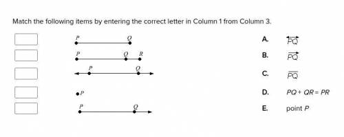 Match the following items by entering the correct letter in Column 1 from Column 3.
