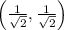 \left( \frac{1}{\sqrt{2}}, \frac{1}{\sqrt{2}}\right)