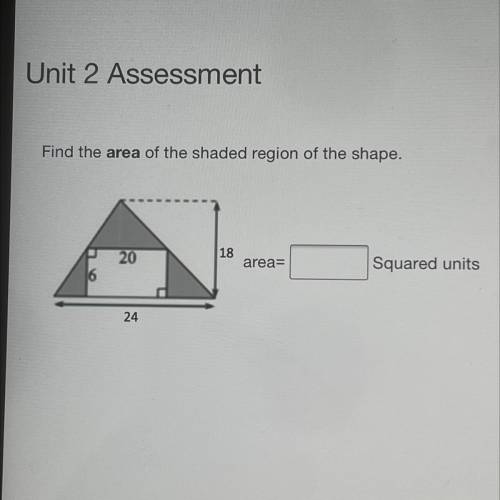 What is the shaded area of the triangle