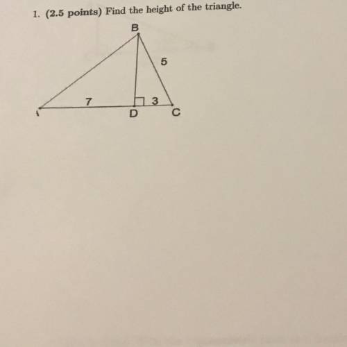 Find the height of the triangle.
