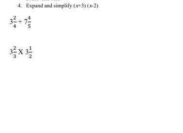 Expand and simplify (×+3)(×-2)​