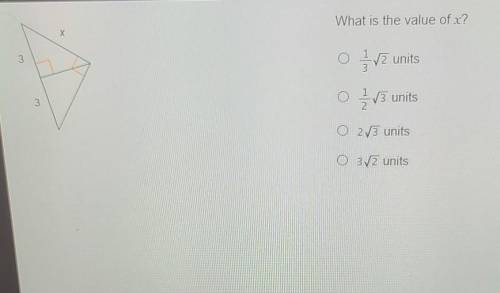 What is the value of x? see pic​