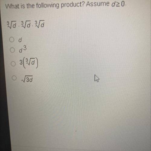 What is the following product? Assume d>0 3vd•3vd•3vd