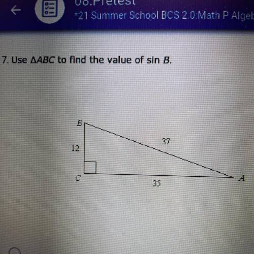 Use abc to find the value of sin b
