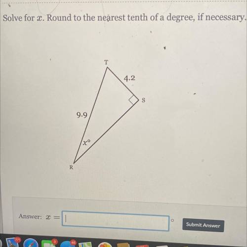 I need help trying to solve this question to the nearest tenth of a degree
