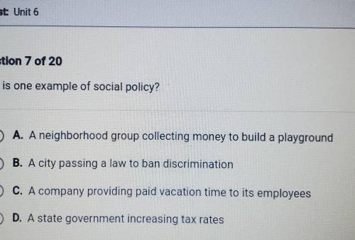 What is one example of social policy?​