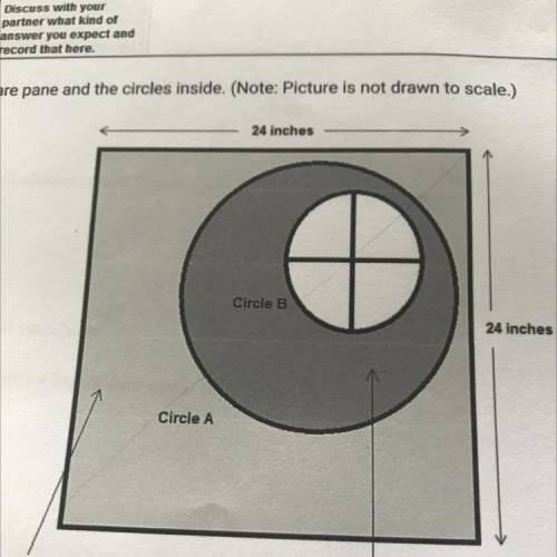 What is the approximate area of circle A