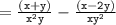 { \tt{ =  \frac{(x + y)}{ {x}^{2}y } -  \frac{(x - 2y)}{ {xy}^{2} }  }}