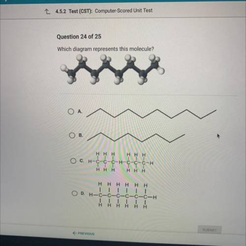 Which diagram represents this molecule