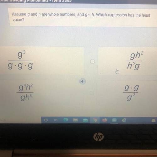 Assume g and h are whole numbers and g
value?