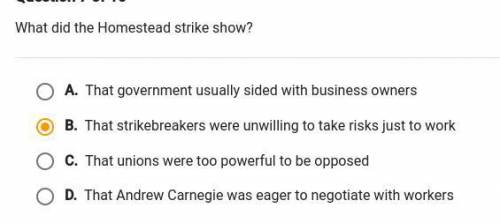 What did the Homestead strike show?