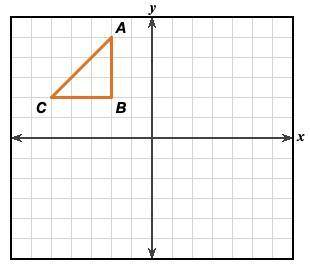 F the triangle above is translated two units to the right, what is the correct coordinate for A'?