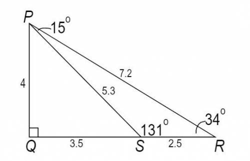 Classify △PQS by its angles and sides.