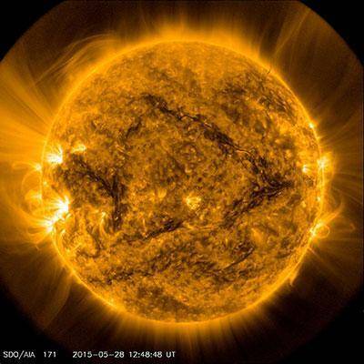 Which layer of the sun is shown extending into space in the picture above?

Corona
Radiative zone