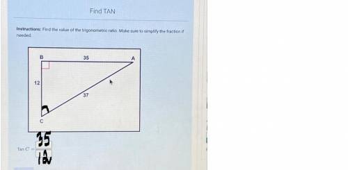 Instructions: Find the value of the trigonometric ratio. Make sure to simplify the fraction if

Nee