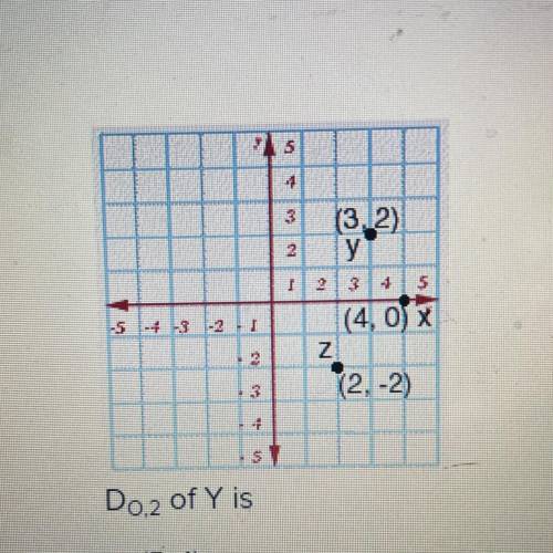 Need help!
Do,2 of Y is
(5,4)
(6,4)
(3/2, 1)