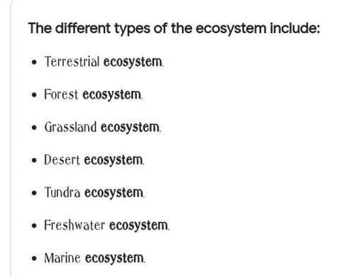 What is ecosystem types of ecosystem​