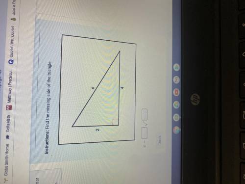 Find the missing side of the triangle