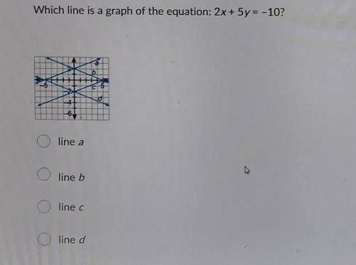 Which line is a graph of the equation 2x+5y=-10?​