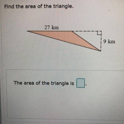 Find the area of the triangle (white)