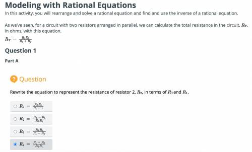 Need help on this activity!!

In this activity, you will rearrange and solve a rational equation a