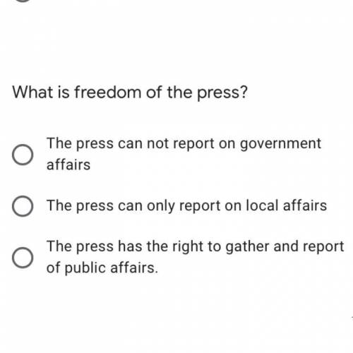 What is the freedom of press?
