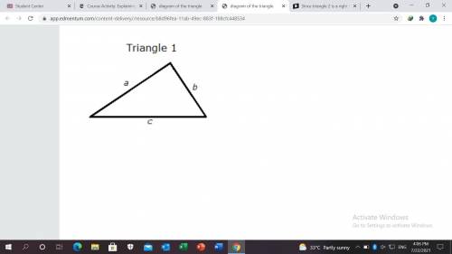 Plz Help, will mark brainliest to the correct answer.

Part ASince triangle 2 is a right triangle,