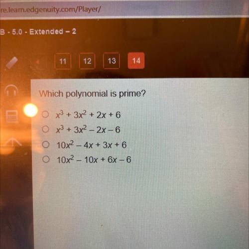 Which polynomial is prime?
Plz help!