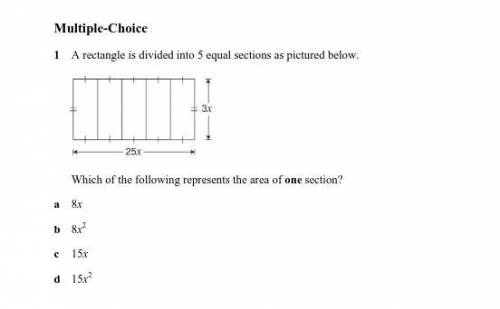 Which one represents the area of one section