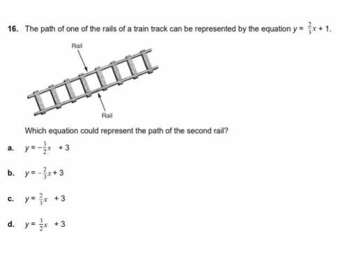 Which equation represent the path of the second rail