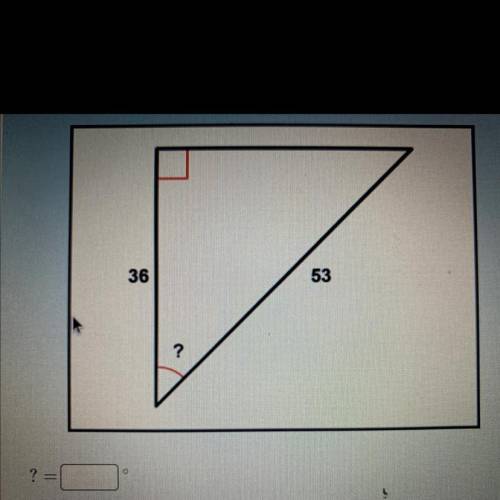 Find the measure of the indicated angle to the nearest degree 36