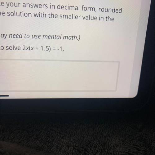 Which quadratic formula do I need to use to solve 2x(x+1.5)=-1