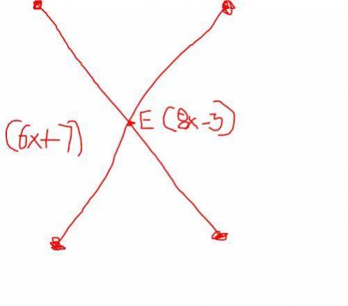 Solve for x and find the measure of angle AED and angle AEC
(not drawn to scale)