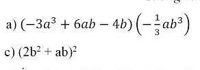(-3×a^3+6×a×b-4×b)×(-1/3×a×b^3)​