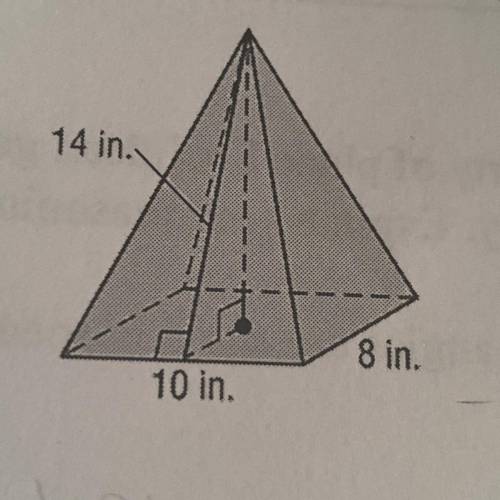 How do you find the volume of this pyramid with what is given? pls