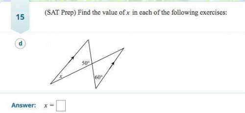 Sat prep find the value of x in each of the following exercises