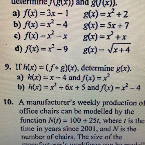 Question 9a and b plz show ALL STEPS