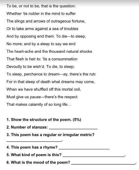 HELP WITH THIS POEM 40 POINTS