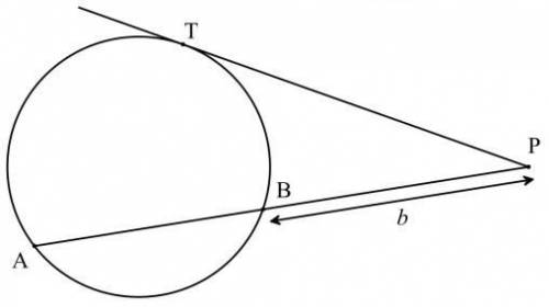 In the given figure, PT is a tangent to the circle and PA = 3 x PT.

(diagram is not to scale)What