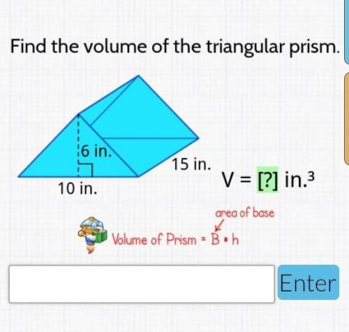 Whats the volume the triangular prism?​