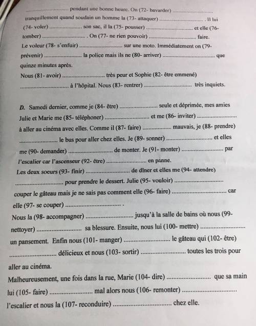 French Document! Passé composé ou Imparfait?