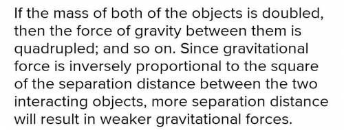 what will be the gravitational force between two bodies if the mass of each is doubled and the dista