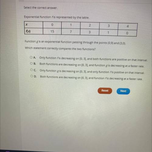 I need help please function g is and exponential function passing through the points (0,9) and (3,0