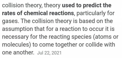 State the collision theory..​