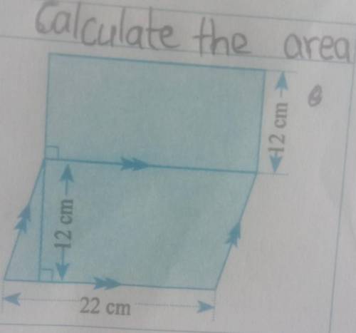 Calculate the area of shaded​ region