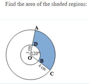Help with both questions, please 
Find the area of the shaded regions: