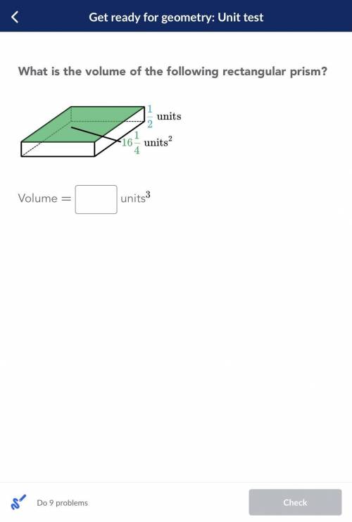 What is the volume of the following rectangular prism?

I’m doing this on khan academy and I keep