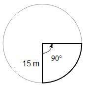PLEASE HURRY!

Find the area the sector.
A. 20π3 m²
B. 225π4 m²
C. 6π m²
D. 20250π m²