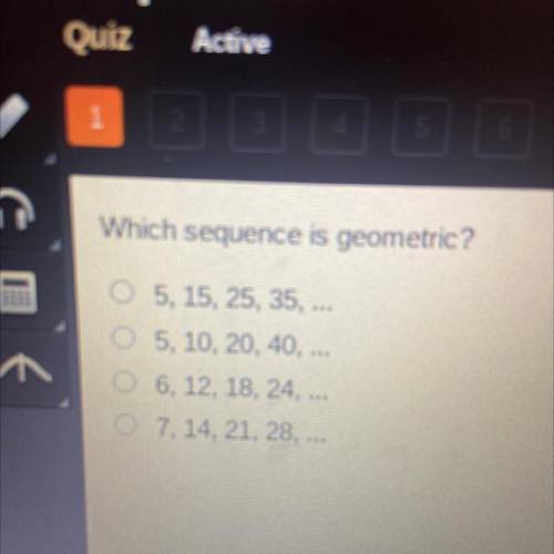 Which sequence is geometric?